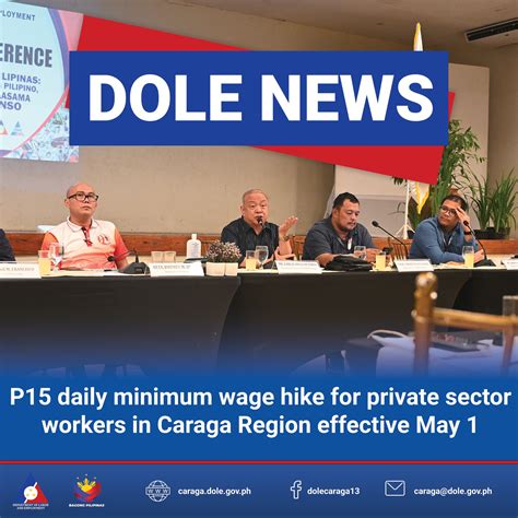 dole caraga website|P15 daily minimum wage hike in Caraga to effect on May 1.